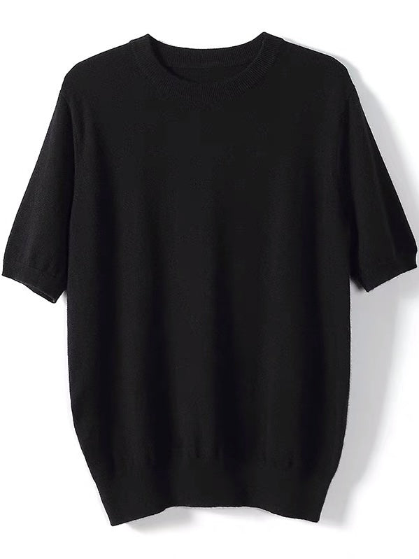 Black Cashmere T-Shirt