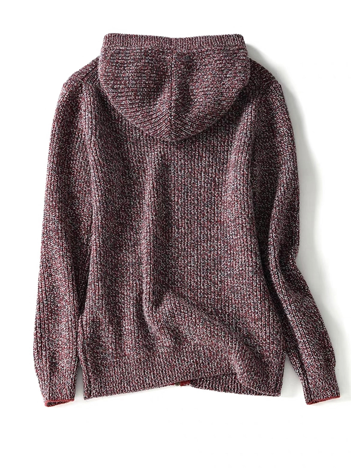 Red Cashmere Chiné Cardigan