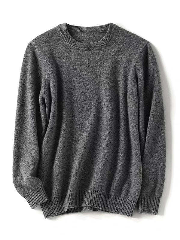 Charcoal Grey Cashmere Crew Neck