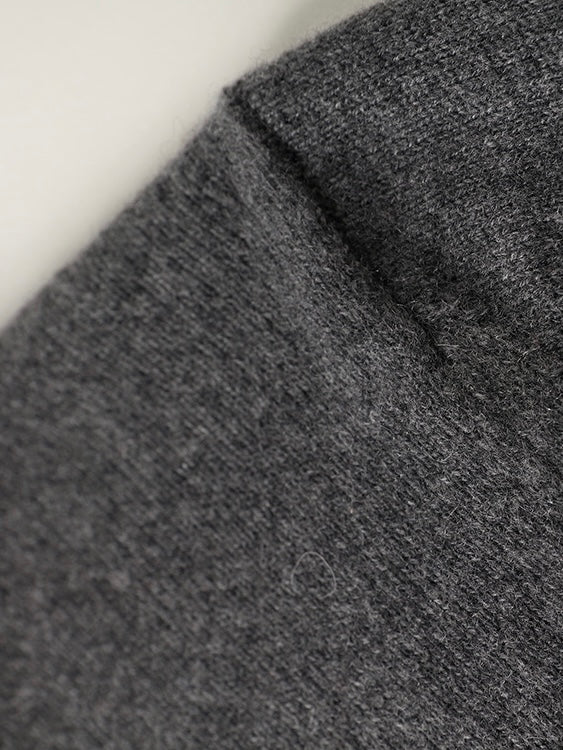 Charcoal Grey Cashmere Crew Neck