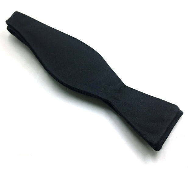 black satin bow tie 