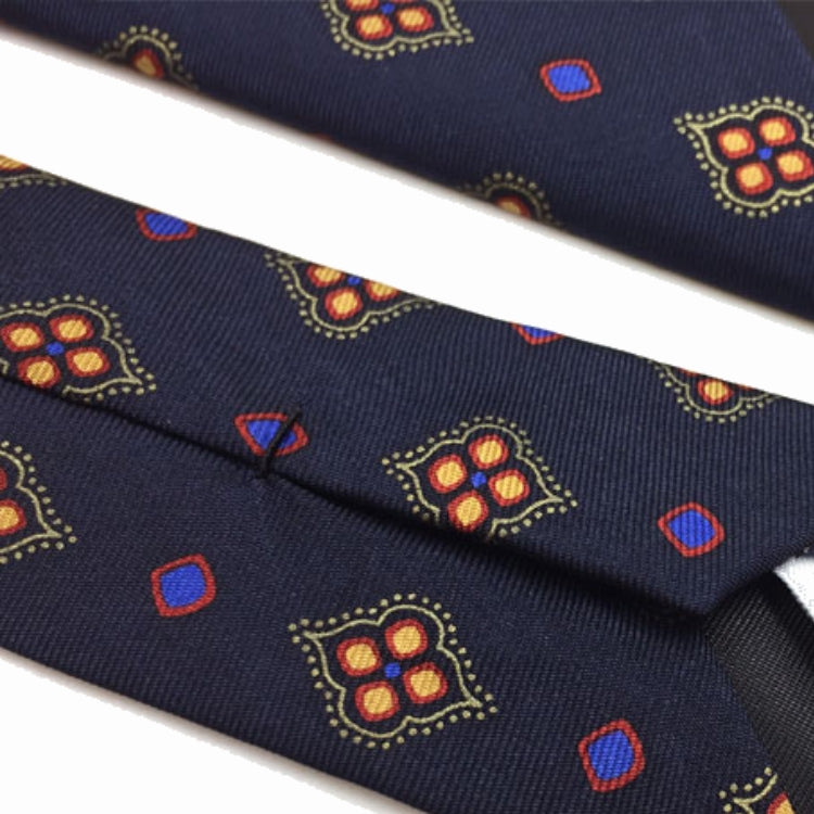 Silk Tie with Vintage Pattern