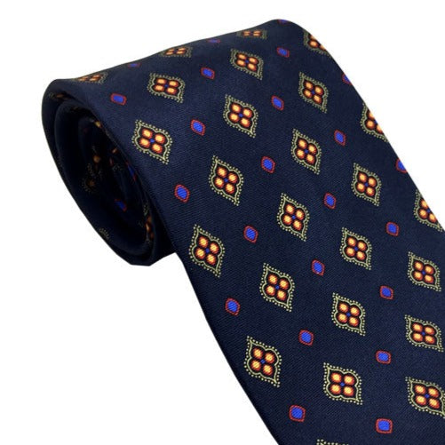 Silk Tie with Vintage Pattern