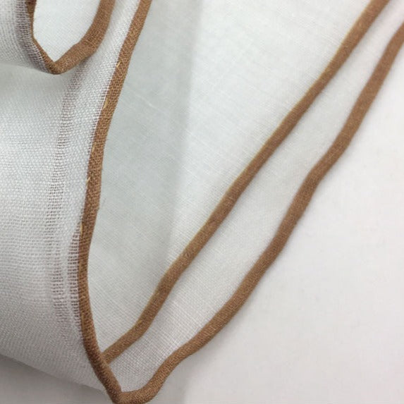 Fazzoletto da taschino in lino bianco